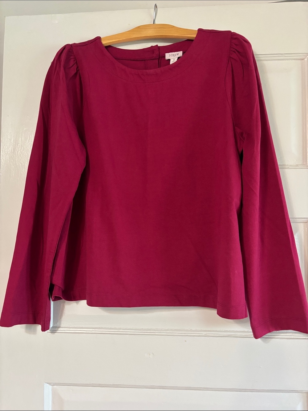 J. Crew Long Sleeve Top in Berry Pink